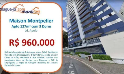 Apartamento com 3 dormitórios à venda, 127 m² por r$ 960.000,00 - jardim apolo ii - são josé dos campos/sp