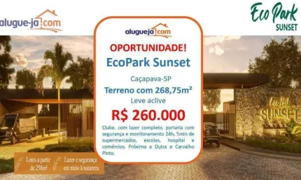 Terreno à venda, 268 m² por r$ 260.000,00 - condomínio residencial ecopark bourbon - caçapava/sp