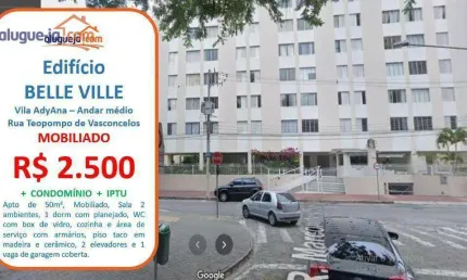 Apartamento com 1 dormitório para alugar, 50 m² por r$ 3.143,00/mês - vila adyana - são josé dos campos/sp