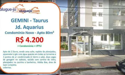 Apartamento com 2 quartos para alugar, 80 m²- jardim aquarius - são josé dos campos/sp