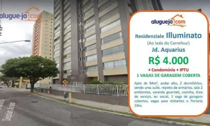 Apartamento com 2 dormitórios para alugar, 84 m² por r$ 4.760/mês - jardim aquarius - são josé dos campos/sp