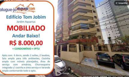 Apartamento com 4 dormitórios para alugar, 220 m² por r$ 9.486,00/mês - jardim aquarius - são josé dos campos/sp