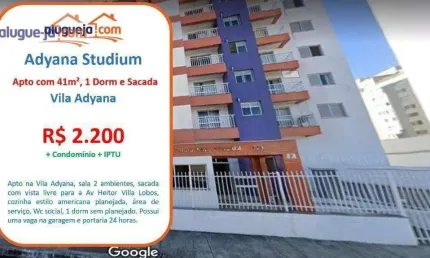 Apartamento com 1 dormitório para alugar, 41 m² por r$ 3.067/mês - vila adyana - são josé dos campos/sp