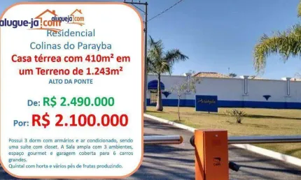 Casa com 3 dormitórios à venda, 410 m² por r$ 2.490.000,00 - alto da ponte - são josé dos campos/sp
