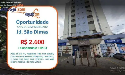 Apartamento com 1 dormitório para alugar, 50 m² por r$ 3.090,00/mês - jardim são dimas - são josé dos campos/sp