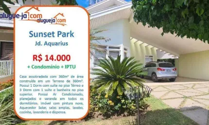 Casa com 4 dormitórios para alugar, 369 m² por r$ 14.959,00/mês - jardim aquarius - são josé dos campos/sp