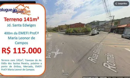 Terreno à venda, 141 m² por r$ 115.000,00 - loteamento santa edwiges - são josé dos campos/sp