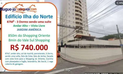 Apartamento com 3 dormitórios à venda, 87 m² por r$ 740.000,00 - jardim américa - são josé dos campos/sp