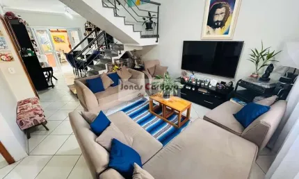 Sobrado em cond. fechado de 104 m² na vila oliveira, melhor bairro de mogi, 3 quartos, sendo 1 suíte, cozinha planejada, churrasqueira. r$: 795 mil .