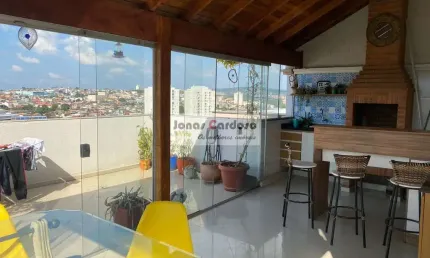 Apartamento duplex na cobertura à venda no alto ipiranga, em mogi das cruzes, com 3 quartos, 1 suíte, 2 salas, 2 banheiros, 2 vagas