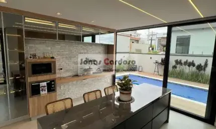 Casa alto padrão à venda no condomínio mosaico essence, cézar de souza. com 3 suítes, sendo 1 master, piscina, área gourmet, 4 vagas. um espetáculo!