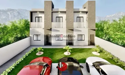 Sobrados em construção à venda na Vila Nova Cintra em Mogi. Com 2 suítes, 2 vagas, com 80m² de área útil. Com entrada facilita no período de obra