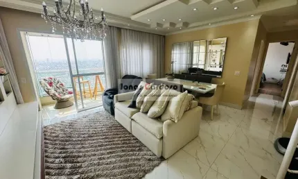 Apartamento na cobertura com 128m² de área útil a venda no mogi moderno. com 3 quartos, 1 suíte, 2 salas, 3 vagas de garagem, varanda gourmet, jacuzzi