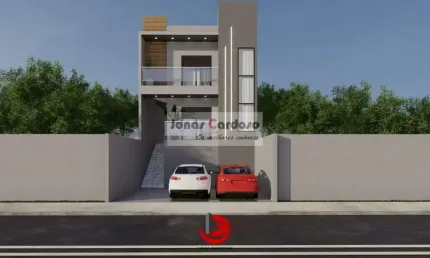 Sobrado em construção à venda na villa di cesar em mogi das cruzes. com 3 quartos, 2 suítes, 2 salas, 2 banheiros, 2 vagas, 141m² de construção!
