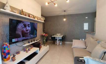 Apartamento tipo Garden, mobiliado, lazer, Ponta da Praia, Santos