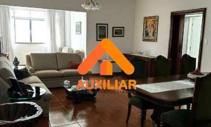 Mobiliado, Quadra da praia, 03 dormitórios, dependência, Boqueirão, Santos