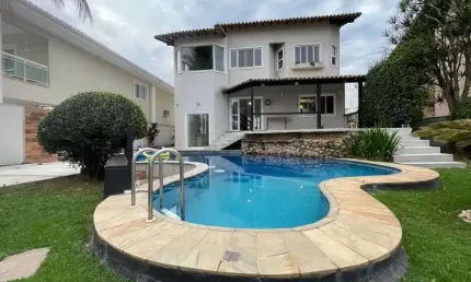 Casa em condomínio fechado com 5 quartos à venda na rua fernando de santa cruz, recreio dos bandeirantes, rio de janeiro, 520 m2 por r$ 2.950.000