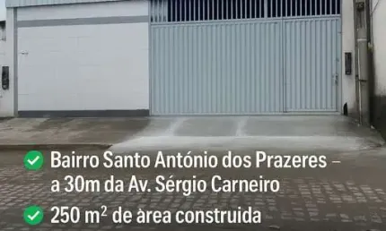 Galpão para locação localizado no bairro santo antonio dos prazeres em feira de santana
