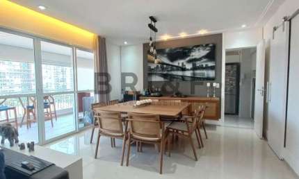 Apartamento a venda 158m², 3 suítes, closet, sala ampliada, varanda gourmet, 3 vagas. Brooklin, SP