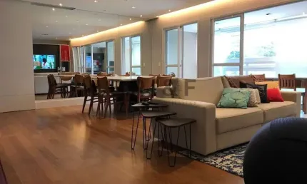 Apartamento mobiliado com 3 dormitorios suites, 3 vagas para locaçao no Campo Belo