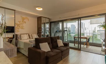Apartamento para locação habitarte 41 m², 1 dorm, 1 vaga, mobiliado - brooklin - são paulo