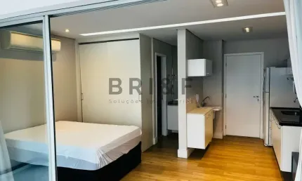 Studio para locação - 39m² - mobiliado - 1 vaga - brookllin - são paulo/sp
