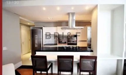 APARTAMENTO PARA LOCAÇÃO  NA VILA NOVA CONCEIÇÃO 2 SUITES  E 3 VAGAS MOBILIADO COM PÉ DIREITO DUPLO