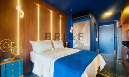 Apartamento novo para locação 32 m²  1 vaga, mobiliado e lazer completo, próximo ao metrô brooklin