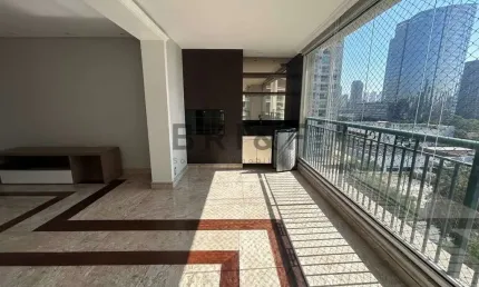 Apartamento para locação no brooklin, 3 suites,  3 vagas com 168m², varanda goumet