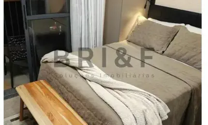 Apartamento studio, para alugar, 25m², mobiliado no brooklin