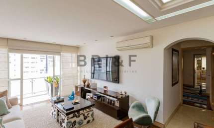 Apartamento para alugar com 3 dormitórios, 1 suíte, 3 vagas, mobiliado - 156 m2 - Moema