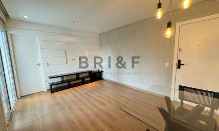 Apartamento para alugar - 52m² - 1 dormitório (suíte), 1 vaga, semi-mobiliado - Vision Brooklin