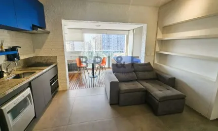 Apartamento para locação 1 dormitorio, varanda, 1 vaga brooklin