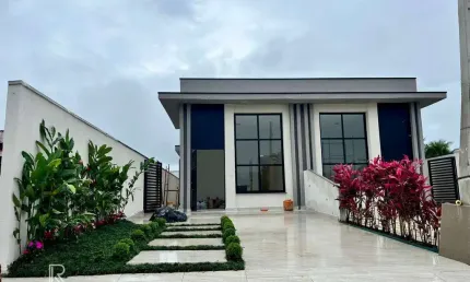 Casa nova com 3 Suítes, Pé Direito Alto, Cozinha Gourmet e Piscina Privativa no Condomínio Morada da Praia em Boraceia!