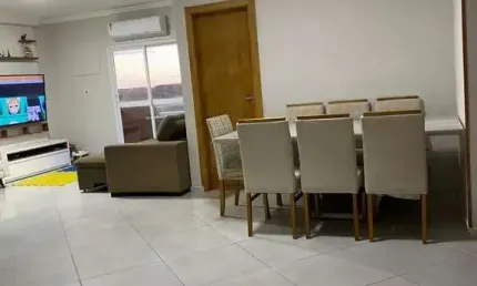 Apartamento Alto Padrão Na Vila Tupi - Praia Grande com 3 dorms e 140m² de area util