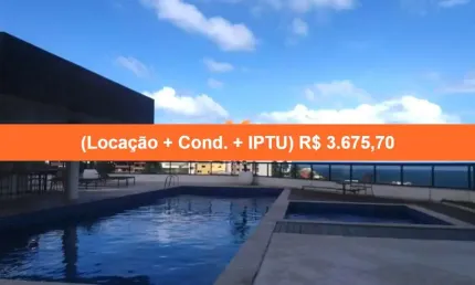 Apartamento para locação no Rio Vermelho, Salvador-BA: 2 quartos, 1 suíte, 1 sala, 1 banheiro, 1 vaga - 64m² de área