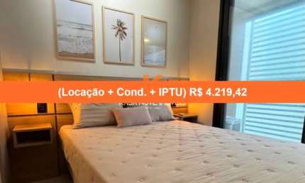 Apartamento para locação de alto padrão na Barra, Salvador-BA: 1 quarto, 1 sala, 1 banheiro, 1 vaga de garagem!