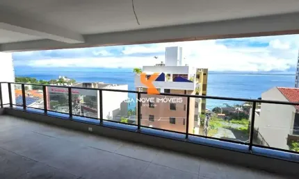 Apartamento de luxo na barra, salvador-ba: 3 quartos, 3 suítes, 2 salas, 5 banheiros, 2 vagas de garagem - 155,62m².