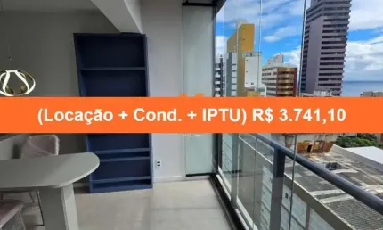 Apartamento com 1 quarto para alugar na Avenida Sete de Setembro, --, Vitória, Salvador, 26 m2 por R$ 3.000