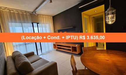 Apartamento para locação na Federação, Salvador-BA: 1 quarto, 1 sala, 2 banheiros, 1 vaga de garagem, 50m² de área. Venha conferir!
