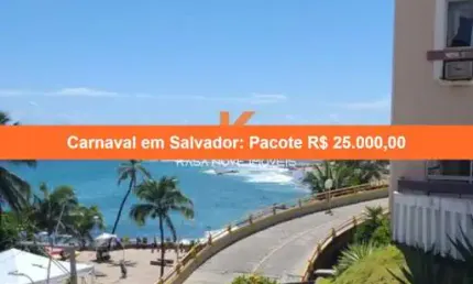 Apartamento para Locação CARNAVAL 2026, com 2 quartos, 2 salas e 1 vaga de garagem em Ondina, Salvador-BA - Confira!