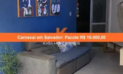 Apartamento para Locação CARNAVAL 2026, com 2 quartos, 2 salas e 1 vaga de garagem em Ondina, Salvador-BA - Confira!