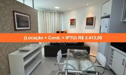 Apartamento para locação no coração de salvador-ba, bairro caminho das árvores: 1 quarto, 1 sala, 1 banheiro, 1 vaga de garagem, 44,45 m² de área.