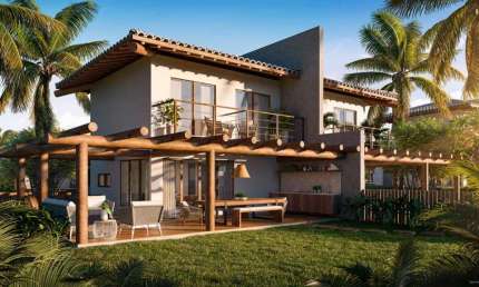 Casa de luxo em condomínio à venda em Praia do Forte, Mata de São João-BA: 2 quartos, 2 suítes, 2 salas, 3 banheiros, 2 vagas, 135m².