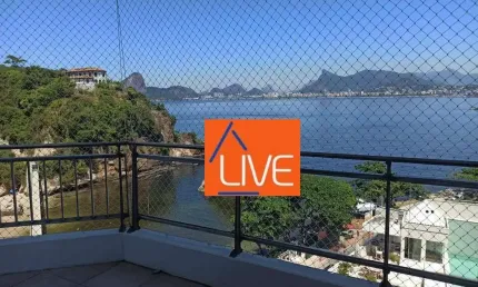 Live vende: baixou excelente apartamento com 2 quartos, sendo o terceiro reversível, vista mar, 100 m² por r$ 1.200.000 - boa viagem - niterói/rj