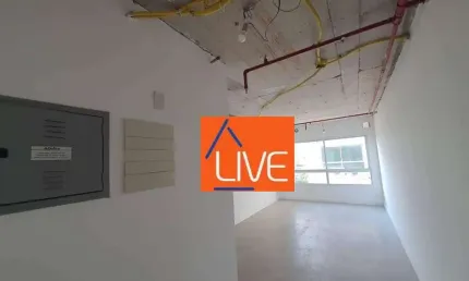 Live vende: ótima sala com 1 banheiro, 1 vaga, 26,11m²