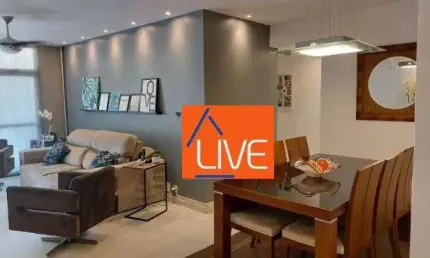 LIVE VENDE: Excelente apartamento 3 quartos, 1 suíte, varanda, vaga