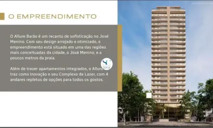 Apartamento com 2 quartos à venda na Avenida Barão de Penedo, José Menino, Santos