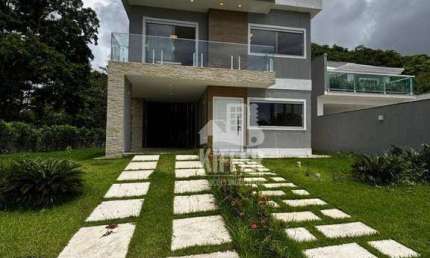 Casa com 3 quartos para alugar, 164 m² por R$ 6.600/mês - Cajueiros (Itaipuaçu) - Maricá/RJ
