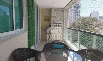 Apartamento com 3 quartos, vranda gourmet, lazer total, 2 vagas de garagem, 123m² por R$ 1.150.000,00 - Icaraí - Niterói/RJ